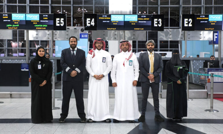 طيران-ناس-يحتفل-بتدشين-رحلاته-المباشرة-بين-المدينة-المنورة-ومطار-سفنكس-في-القاهرة